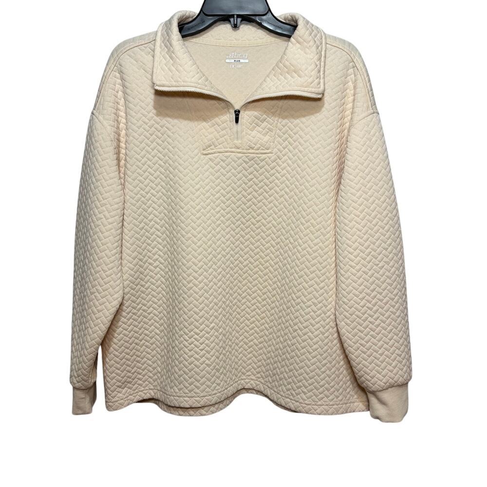 BCG Women’s Quilted 1/4 zip Pullover. Size 1X